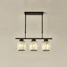 5-Light Crystal Cylinder Pendant Light Kitchen Island Image - 9