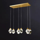 5-Light Elegant Geometric Crystal Island Pendant Light Image - 5