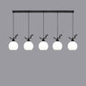 5-Light Modern Antler and Globe Island Pendant Light Image - 2