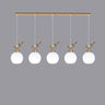 5-Light Modern Antler and Globe Island Pendant Light Image - 3