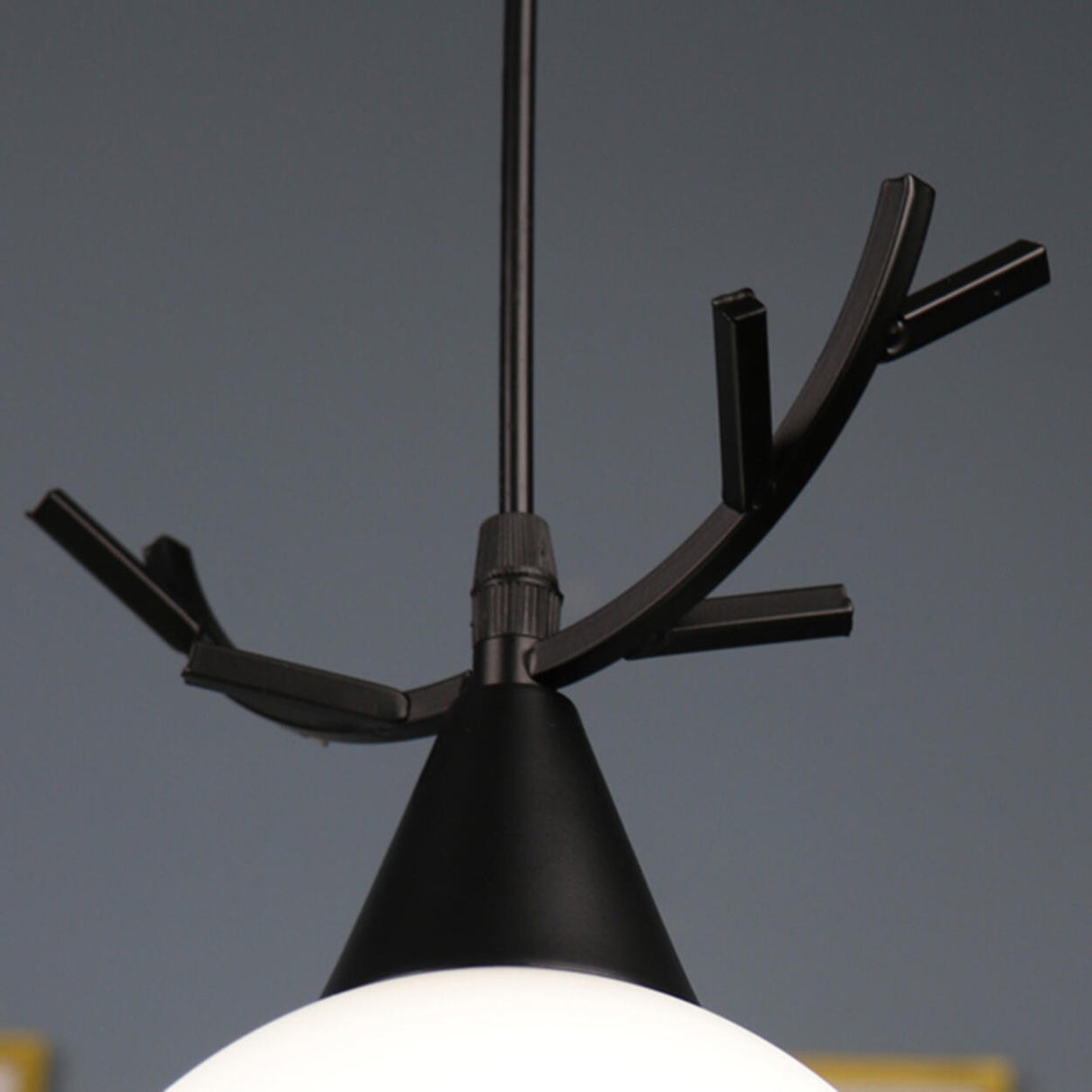 5-Light Modern Antler and Globe Island Pendant Light Image - 9