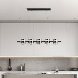 5-Light Modern Linear Glass Island Pendant Light Image - 1