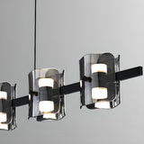 5-Light Modern Linear Glass Island Pendant Light Image - 10