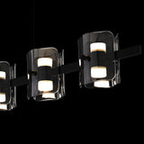 5-Light Modern Linear Glass Island Pendant Light Image - 12