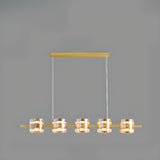 5-Light Modern Linear Glass Island Pendant Light Image - 4