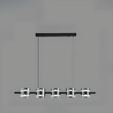 5-Light Modern Linear Glass Island Pendant Light Image - 7