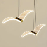 5-Light Nordic Seagull LED Large Island Ceiling Light Image - 4