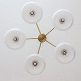 5-Light Nordic Wood LED Chandelier, Adjustable Rod Image - 10