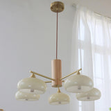 5-Light Nordic Wood LED Chandelier, Adjustable Rod Image - 4