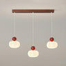 5-Light Trendy Red Globe and Pumpkin Island Hanging Light Image - 7