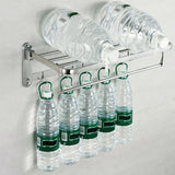 5 Piece Chrome Drill and Screw Mount Bathroom Storage Set Image - 11