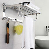 5 Piece Chrome Drill and Screw Mount Bathroom Storage Set Image - 15