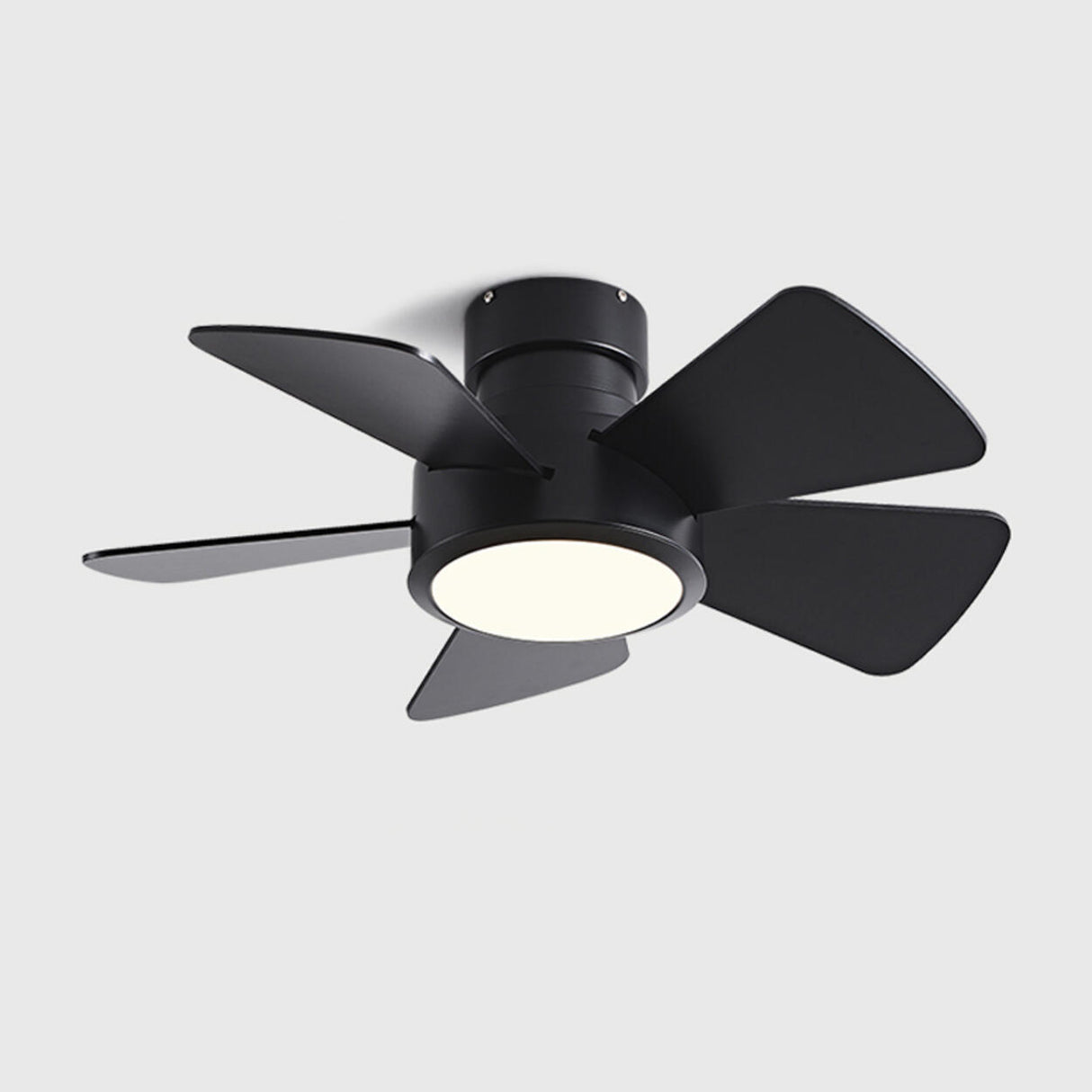 5 Solid Wood Blades Modern Ceiling Fan with LED Light Image - 8