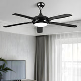 57 Inch Modern Living Room Metal Ceiling Fan with Light Image - 11