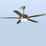 57 Inch Modern Living Room Metal Ceiling Fan with Light Image - 3