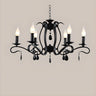 6-Light Classic Iron Chain Candle Chandelier Image - 11