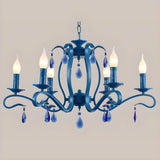 6-Light Classic Iron Chain Candle Chandelier Image - 8