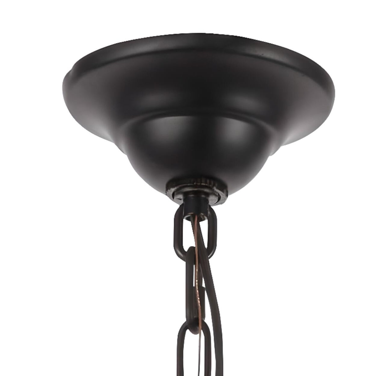 6-Light Industrial Black Round Candle Bulb Chandelier Image - 11