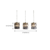 6-Light Modern Cylinder Crystal Island Pendant Light Image - 13