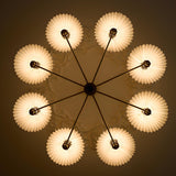 6-Light Modern Fabric Adjustable Height Chandelier  Image - 14