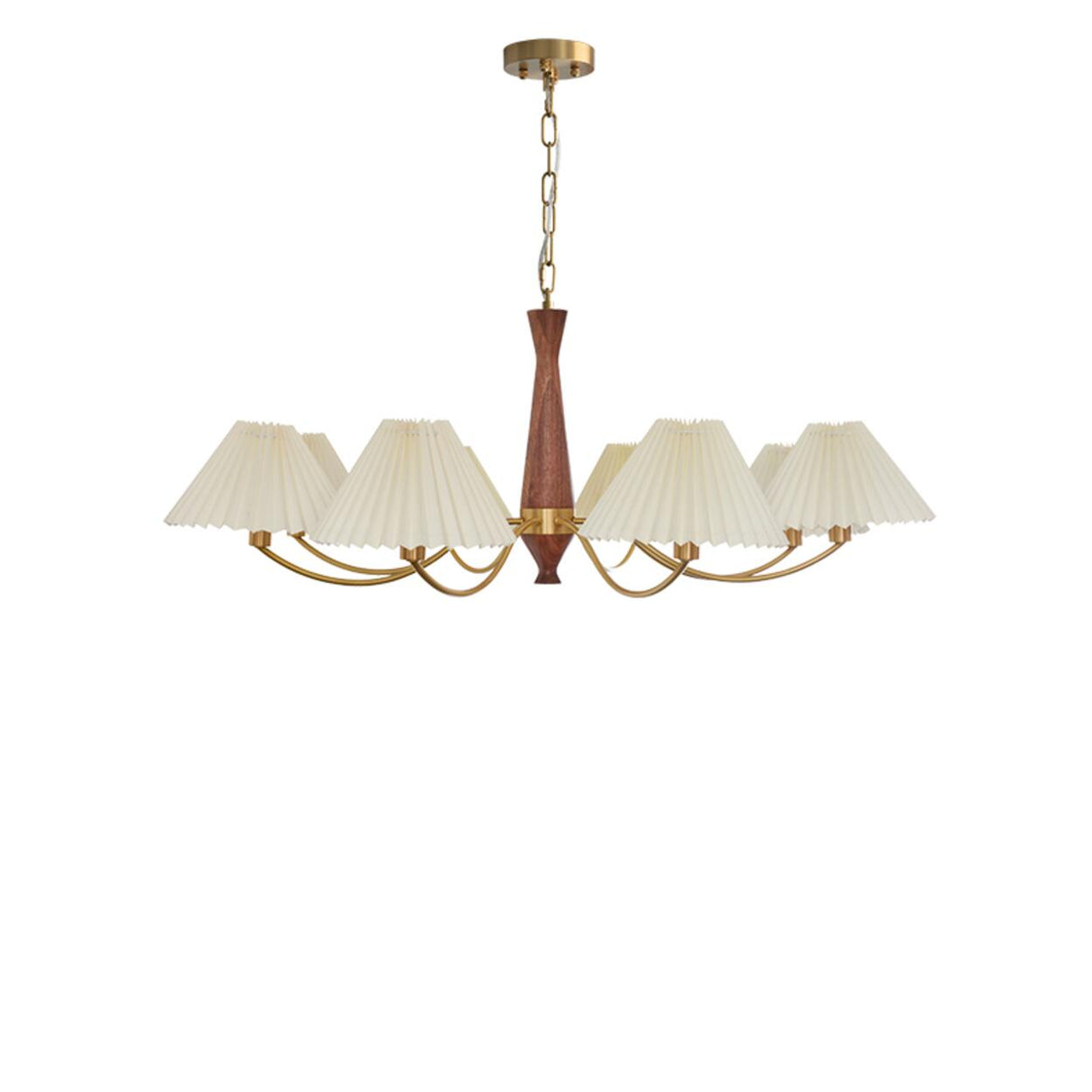 6-Light Modern Fabric Adjustable Height Chandelier  Image - 5