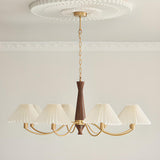 6-Light Modern Fabric Adjustable Height Chandelier  Image - 8