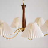 6-Light Modern Fabric Adjustable Height Chandelier  Image - 9