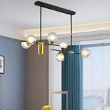 7-Light Globe and Cylinder Modern Island Pendant Light Image - 10