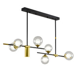 7-Light Globe and Cylinder Modern Island Pendant Light Image - 6