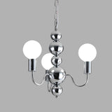 8-Light Chrome Globe Bulbs Opal Glass Chandelier  Image - 15