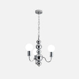 8-Light Chrome Globe Bulbs Opal Glass Chandelier  Image - 6