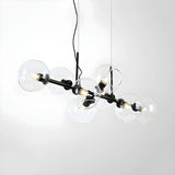 8-Light Contemporary Globe Glass Island Pendant Light Image - 7