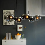 8-Light Contemporary Globe Glass Island Pendant Light Image - 8