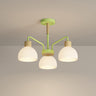 8-Light Hemispherical Semi-Flush Mount Lamp Living Room Image - 3