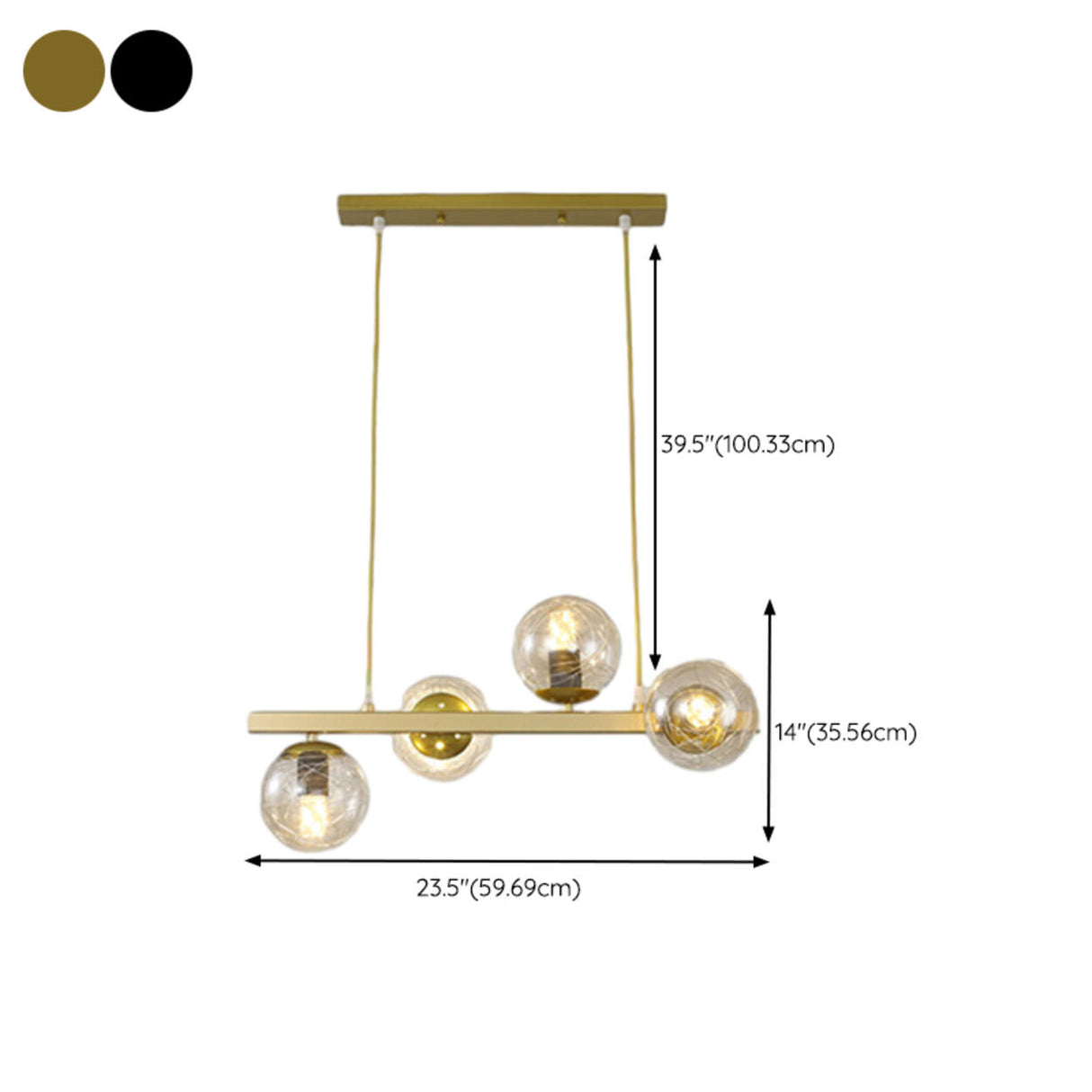 8-Light Modern Amber Globe Island Pendant Light 