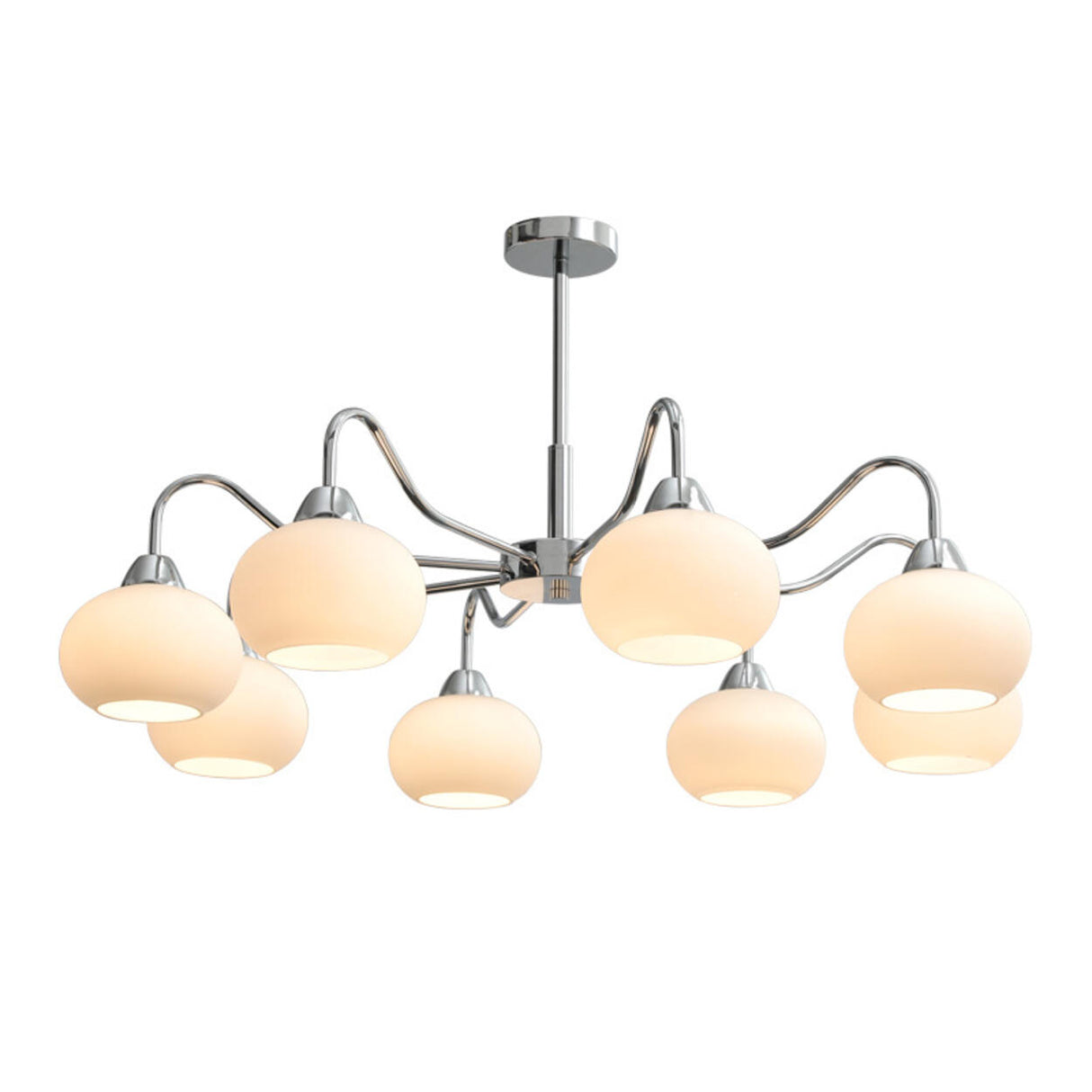 8-Light Modern Geometric Drum Adjustable Height Image - 5