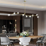 9-Light Modern Globe Branch Island Chandelier Light Image - 1