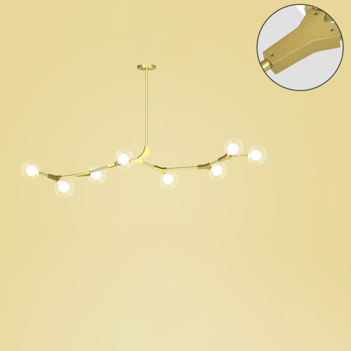 9-Light Modern Globe Branch Island Chandelier Light Image - 19