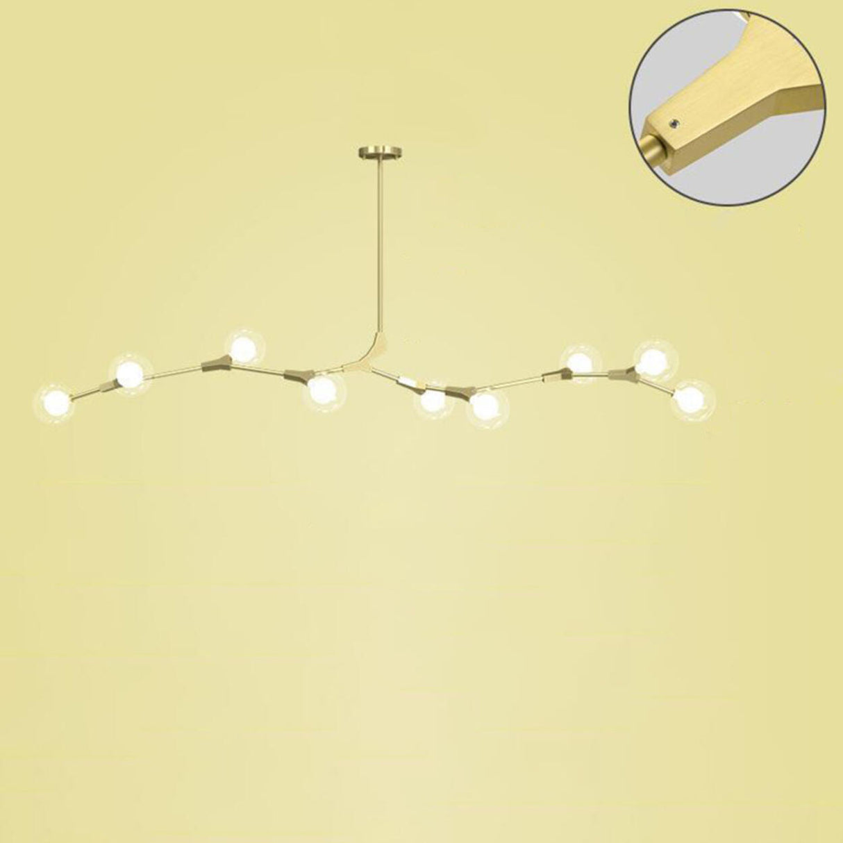 9-Light Modern Globe Branch Island Chandelier Light Image - 28