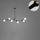 9-Light Modern Globe Branch Island Chandelier Light Image - 3