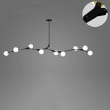 9-Light Modern Globe Branch Island Chandelier Light Image - 9