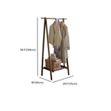 A-Frame Wood Brown Large Storage Coat Rack with Wheels Image - 15