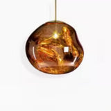 Abstract Art Deco Glass Ball Colorful Pendant Light Image - 11