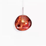 Abstract Art Deco Glass Ball Colorful Pendant Light Image - 16