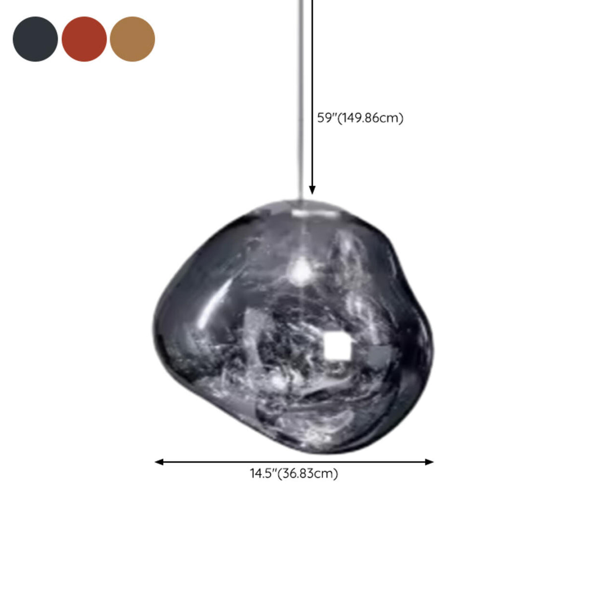 Abstract Art Deco Glass Ball Colorful Pendant Light Image - 26