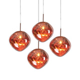 Abstract Art Deco Glass Ball Colorful Pendant Light Image - 5