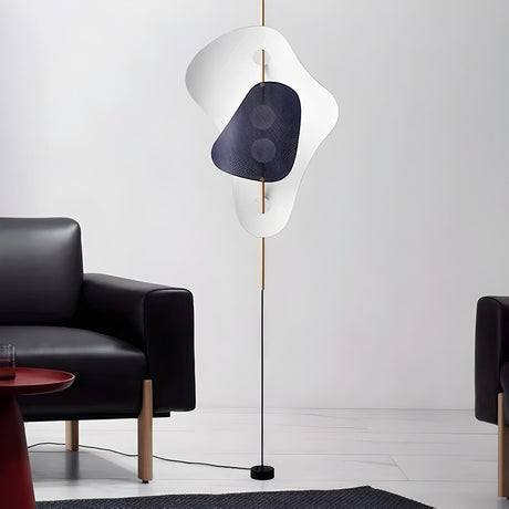 Abstract Blue Irregular Modern Metal LED Floor Lamp Image - 1