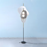 Abstract Blue Irregular Modern Metal LED Floor Lamp Image - 6