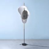 Abstract Blue Irregular Modern Metal LED Floor Lamp Image - 8