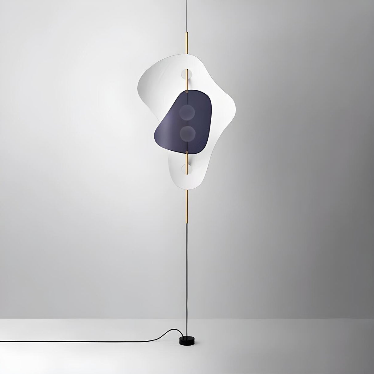 Abstract Blue Irregular Modern Metal LED Floor Lamp Image - 9